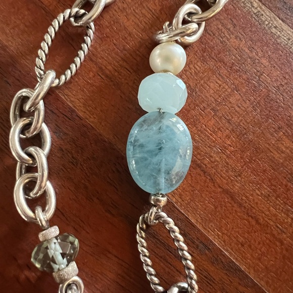 Gorgeous David Yurman 50” Pearl Bead & Chain Sterling Silver Necklace - Picture 13 of 17